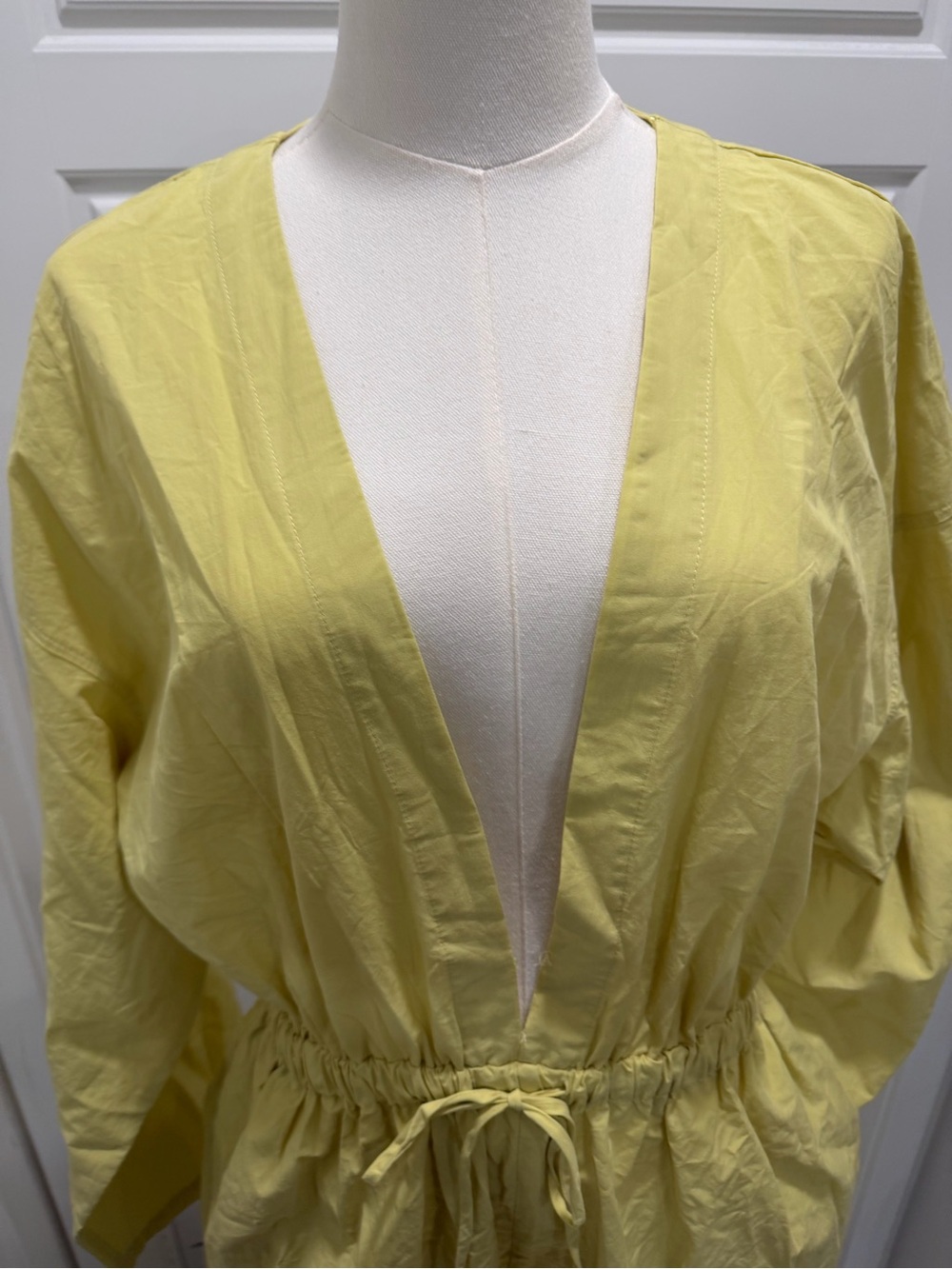 Zara Women's Pistachio Green Wide-Leg Jumpsuit with Drawstring Waist NWT - Picture 8 of 10